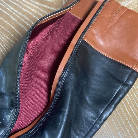 Tommy Hilfiger Camel Brown & Black Riding Boots Women Size 8 - Picture 8 of 10